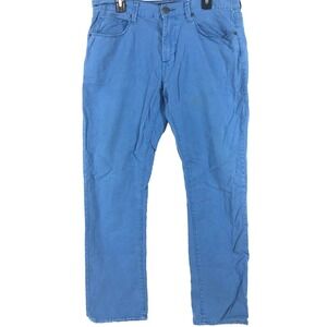Arizona jeans men's 34 x 32 bright blue denim straight fit cotton y2k
